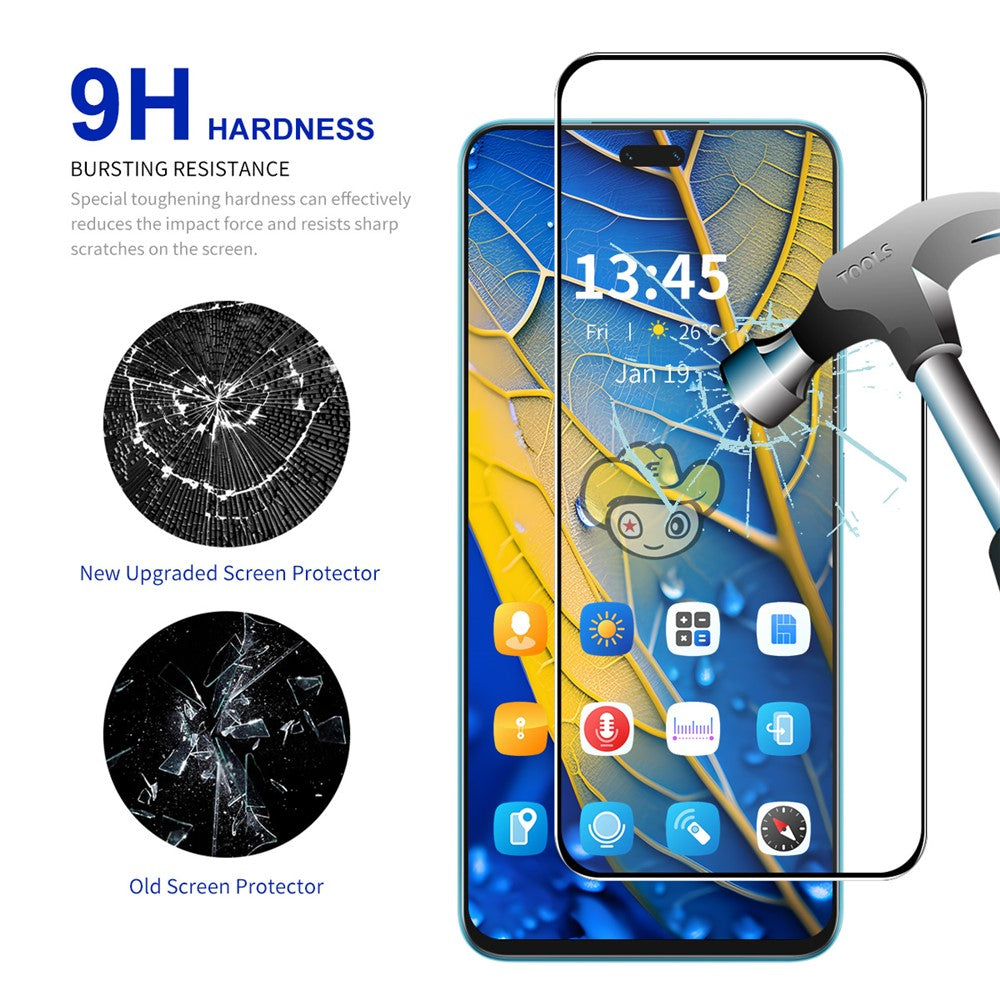 ENKAY HAT PRINCE For Honor X60i 5G HD Clear Film   Tempered Glass Screen Protector with Installation Tool