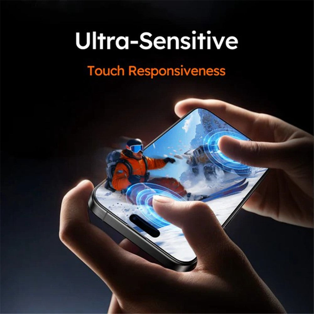 TORRAS Glassgo For iPhone 16 Screen Protector Tempered Glass HD Film with Automatic Dust Removal Tool