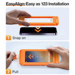 TORRAS Glassgo For iPhone 16 Pro Anti Spy Screen Protector Tempered Glass Private Film with Auto-Align Frame