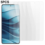 5Pcs For Xiaomi Redmi Note 14 5G / 14 4G (163.25mm) Screen Protector 0.3mm 2.5D Tempered Glass Clear Film