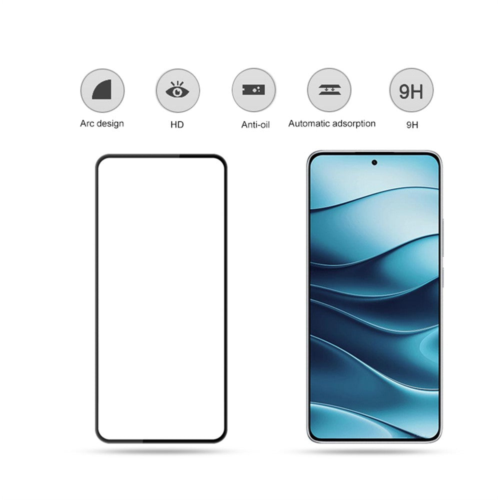 MOCOLO For Xiaomi Redmi Note 14 5G Screen Protector Anti-Shatter Silk Printing Tempered Glass Film