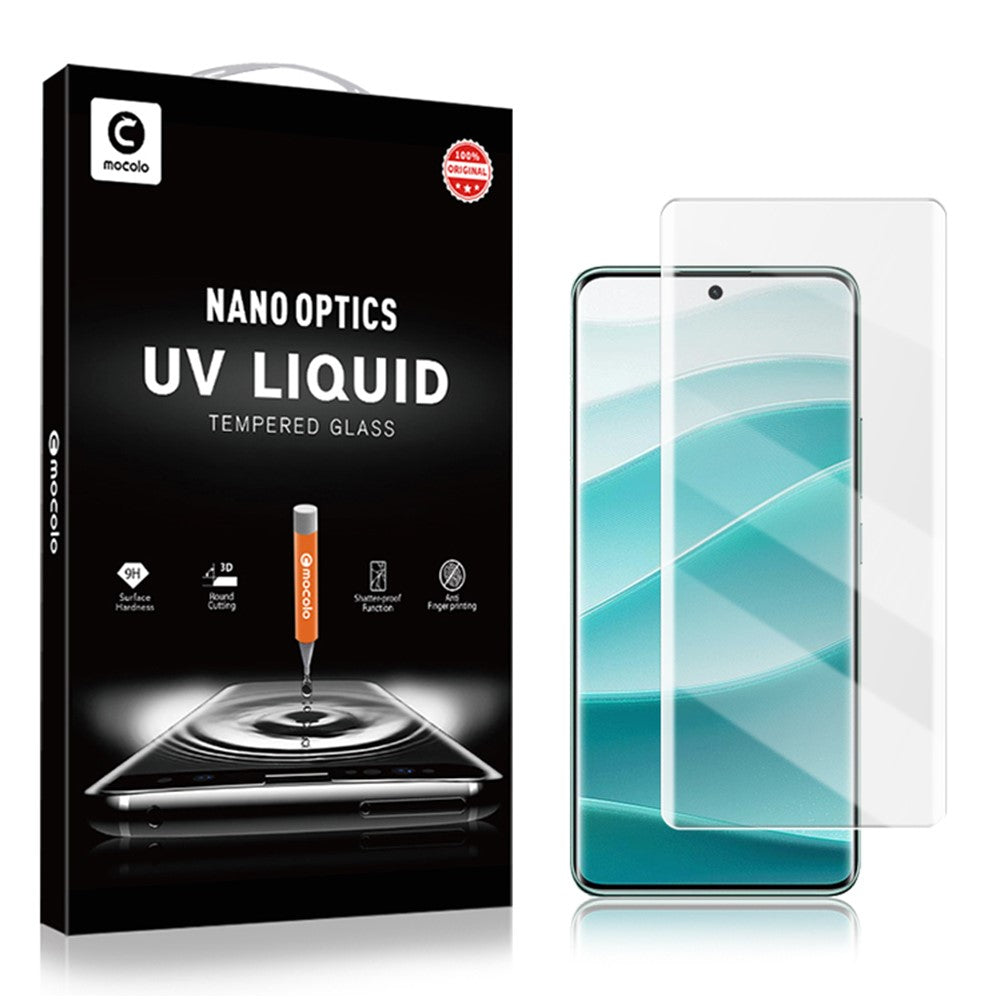 MOCOLO For Xiaomi Redmi Note 14 Pro+ 5G / Note 14 Pro 5G / Poco X7 5G Screen Protector Tempered Glass UV Liquid Film 3D Curved Full Coverage