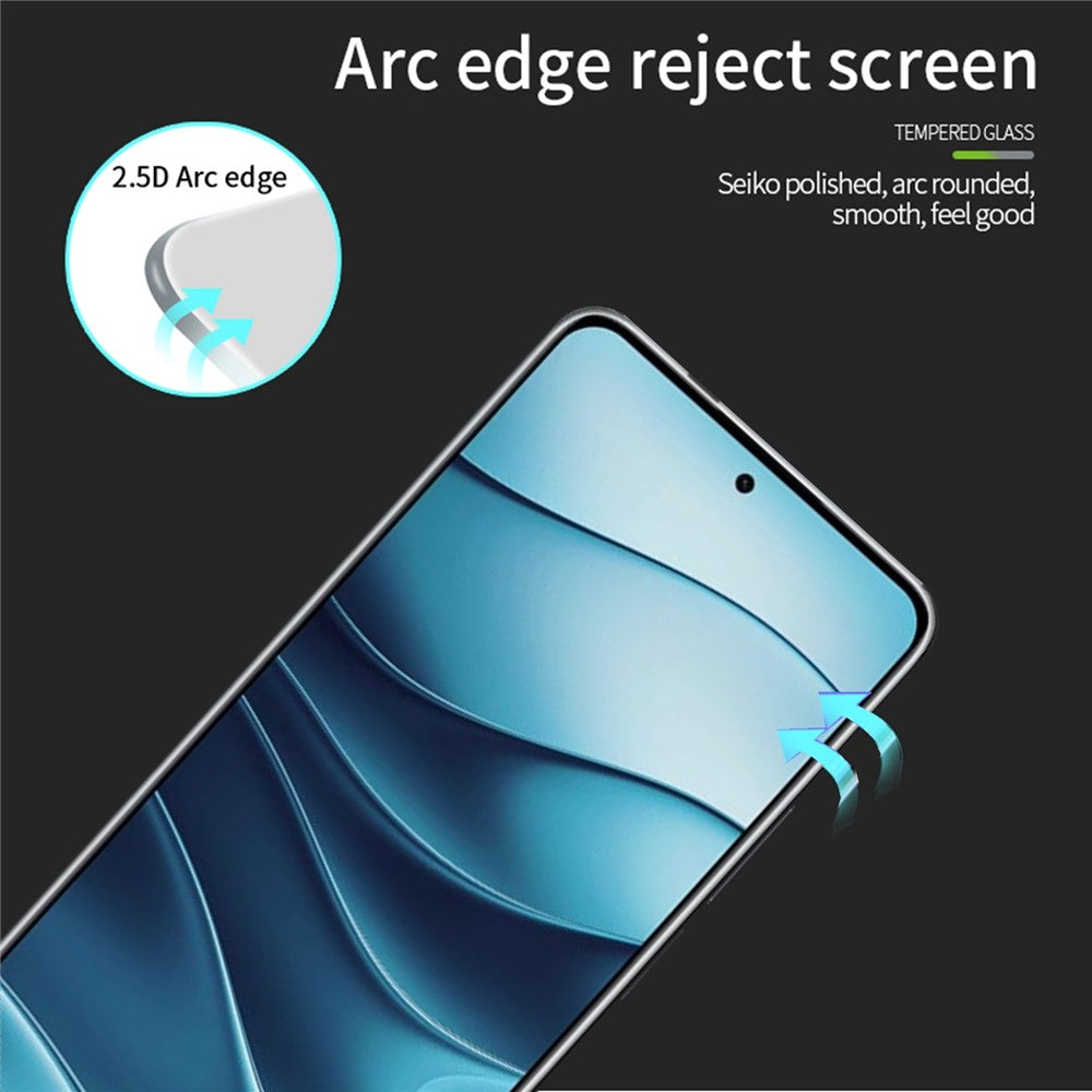 PINWUYO JK Series-2 för Xiaomi Redmi Note 14 5G Hög aluminium-kiselglasfilm 9H helskärmsskydd