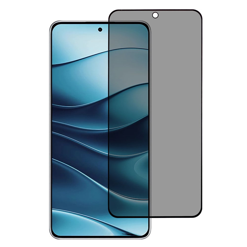 Xiaomi Redmi Note 14 5G / 14 4G (163,25 mm) fulddækkende anti-spion-skærmbeskyttelse i hærdet glas med silketryk