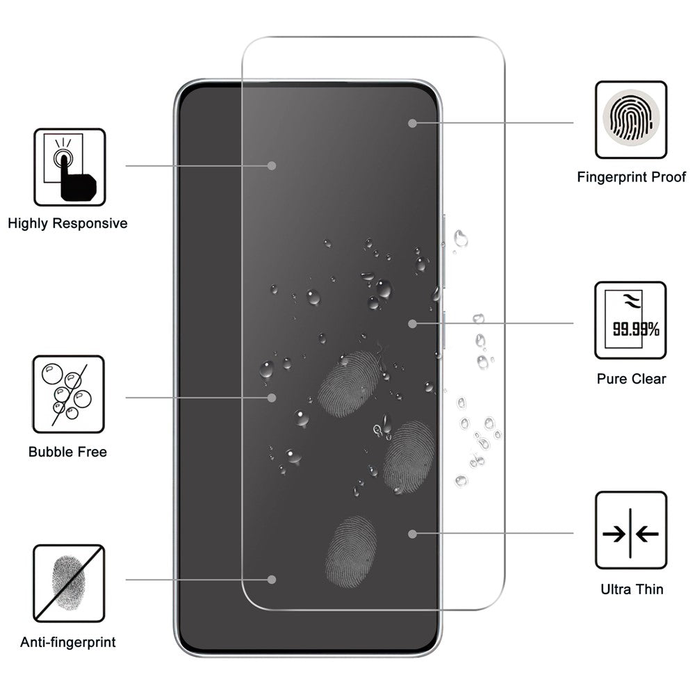 For Xiaomi Redmi Note 14 5G / 14 4G (163.25mm) Screen Protector HD Tempered Glass Film 2.5D