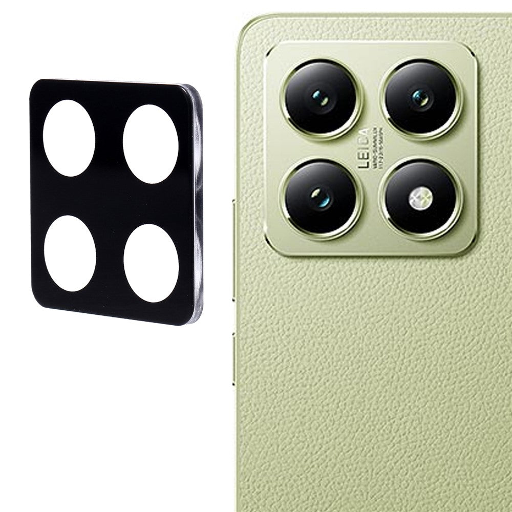 For Xiaomi 14T Tempered Glass Lens Protector Black Silk Printing Camera Lens Film