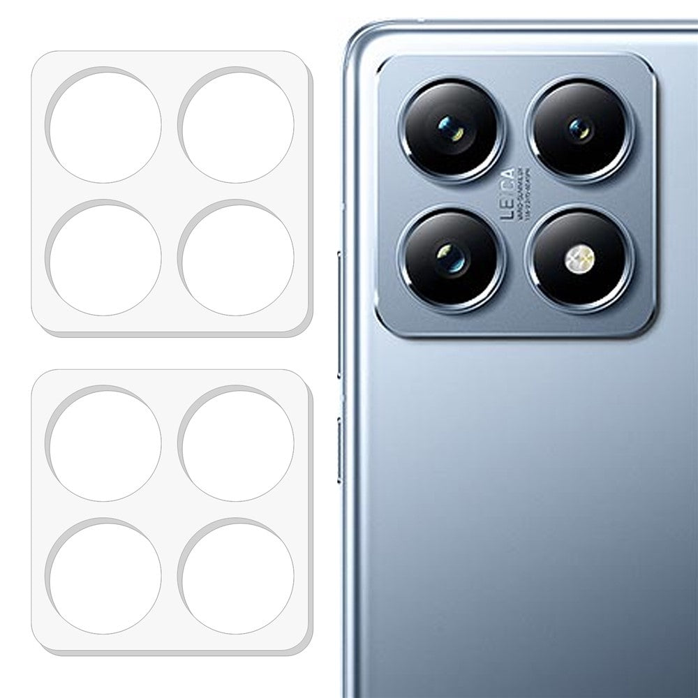 2Pcs For Xiaomi 14T Pro Camera Lens Protector 3D Arc Edge Anti-Scratch Tempered Glass Lens Film