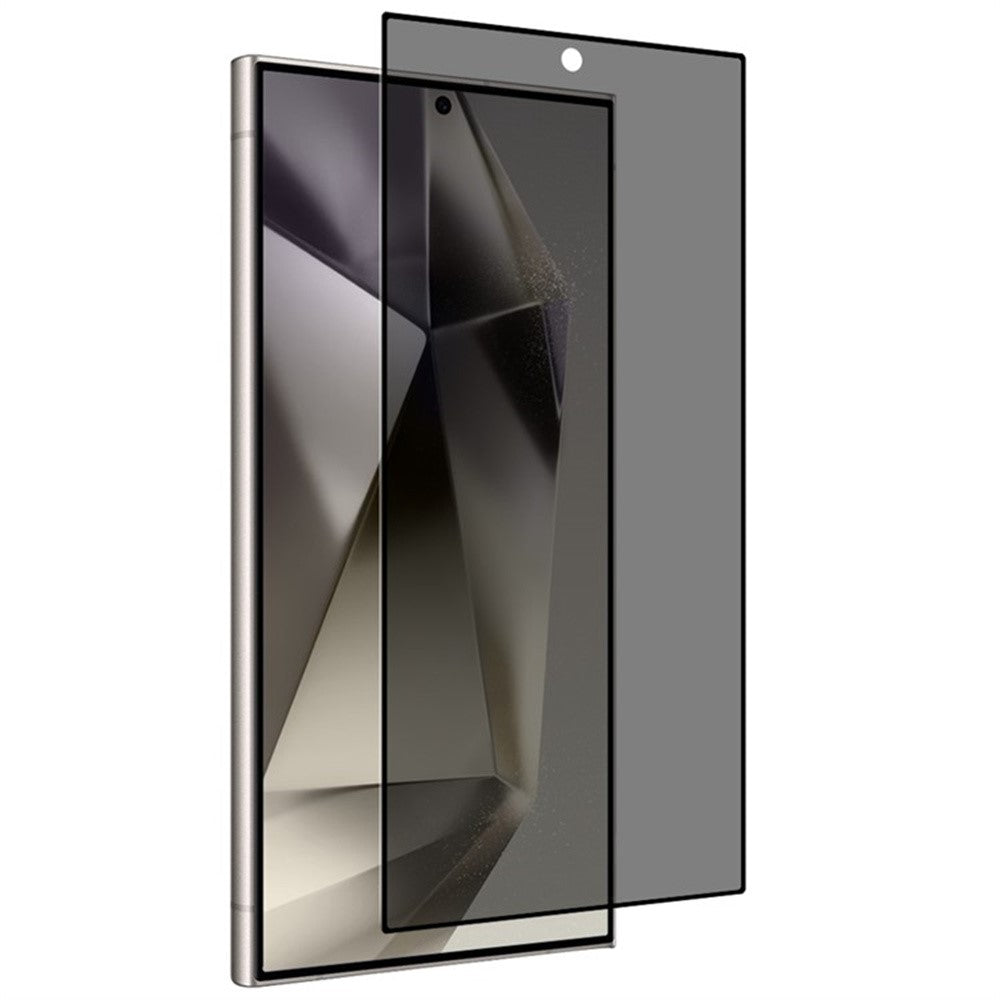 Samsung Galaxy S25 Ultra anti-spion-skærmbeskyttelse med fuld dækning, silketryk og hærdet glasfilm