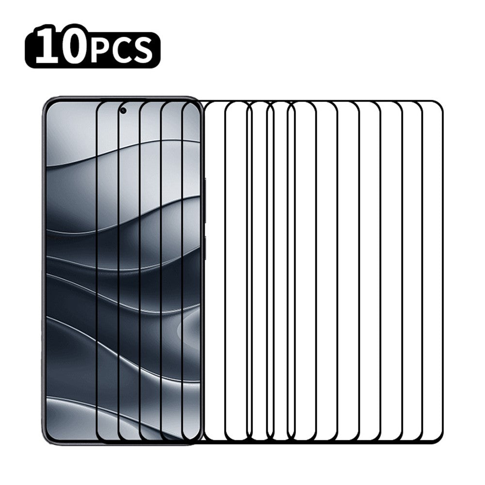 RURIHAI 10Pcs For Xiaomi Redmi Note 14 5G High Aluminium-Silicon Glass Film 0.26mm 2.5D Secondary Hardening Screen Protector