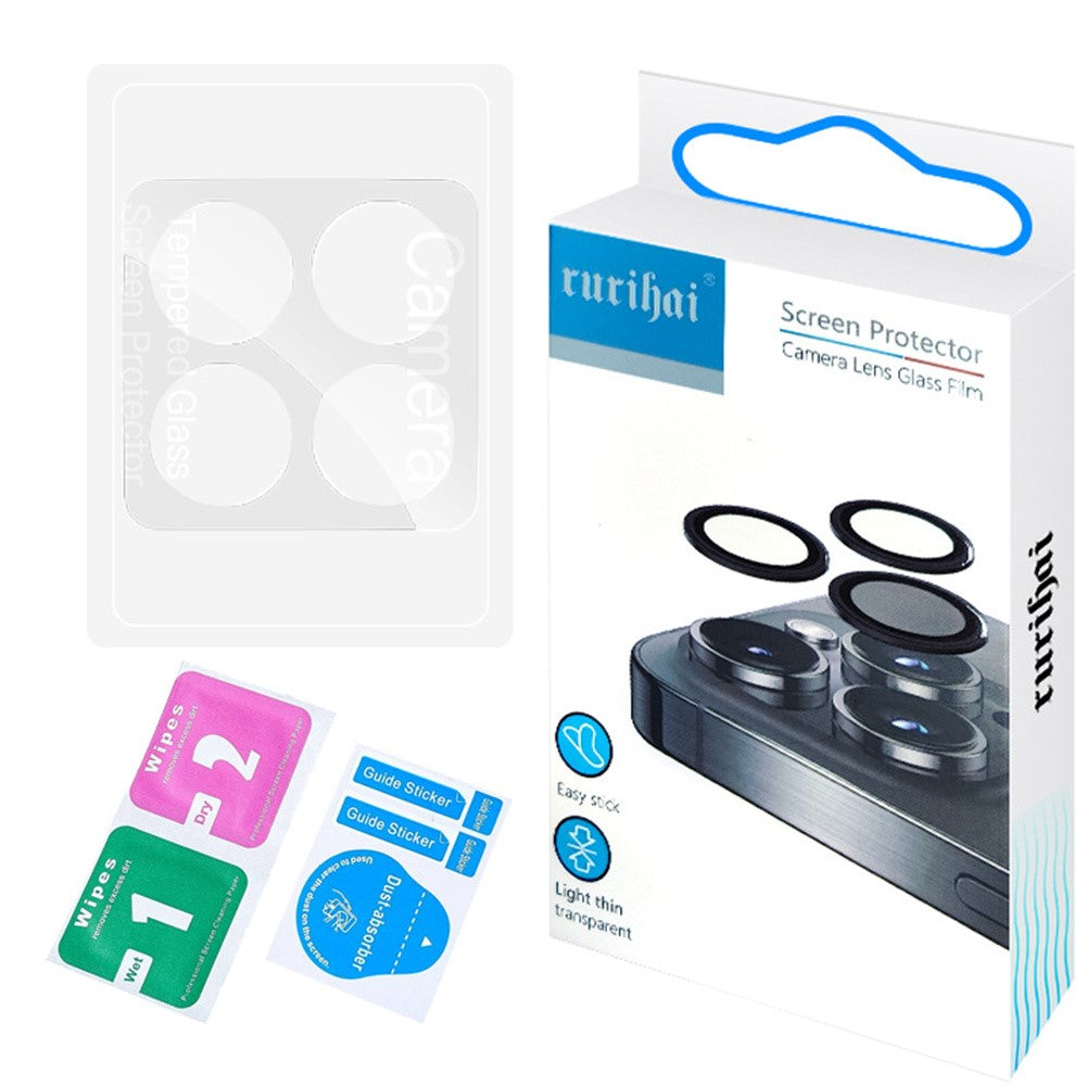 RURIHAI For Xiaomi 14T Camera Lens Protector 3D Clear High Aluminum-Silicon Glass Lens Film
