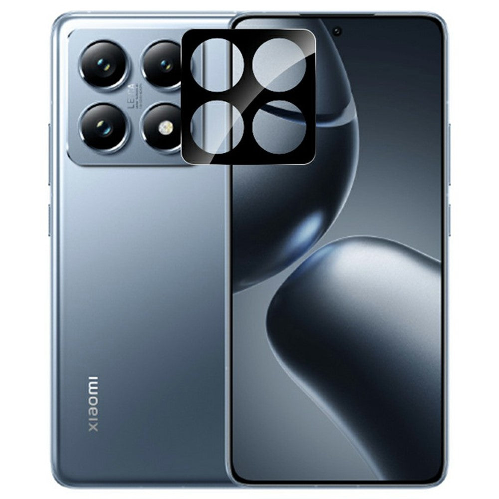 RURIHAI För Xiaomi 14T Pro Kameralinsskydd 3D Silkestryck Hög Aluminium-Silikon Glaslinsfilm
