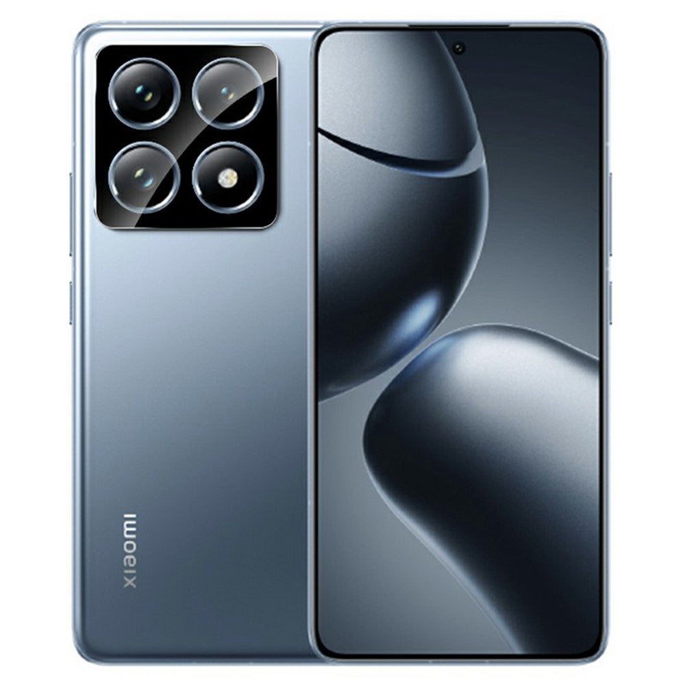 RURIHAI För Xiaomi 14T Pro Kameralinsskydd 3D Silkestryck Hög Aluminium-Silikon Glaslinsfilm