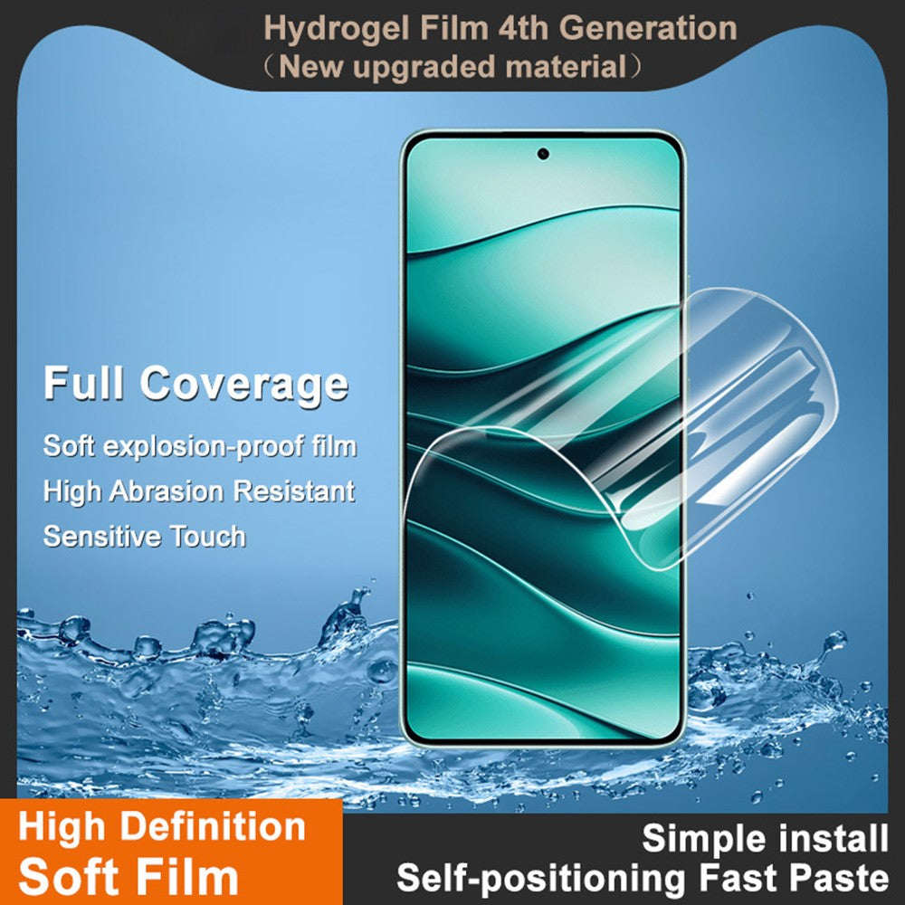 IMAK Hydrogelfilm 4:e generationen för Xiaomi Redmi Note 14 5G Helskärmsskydd Ultraklar mjuk TPU-film
