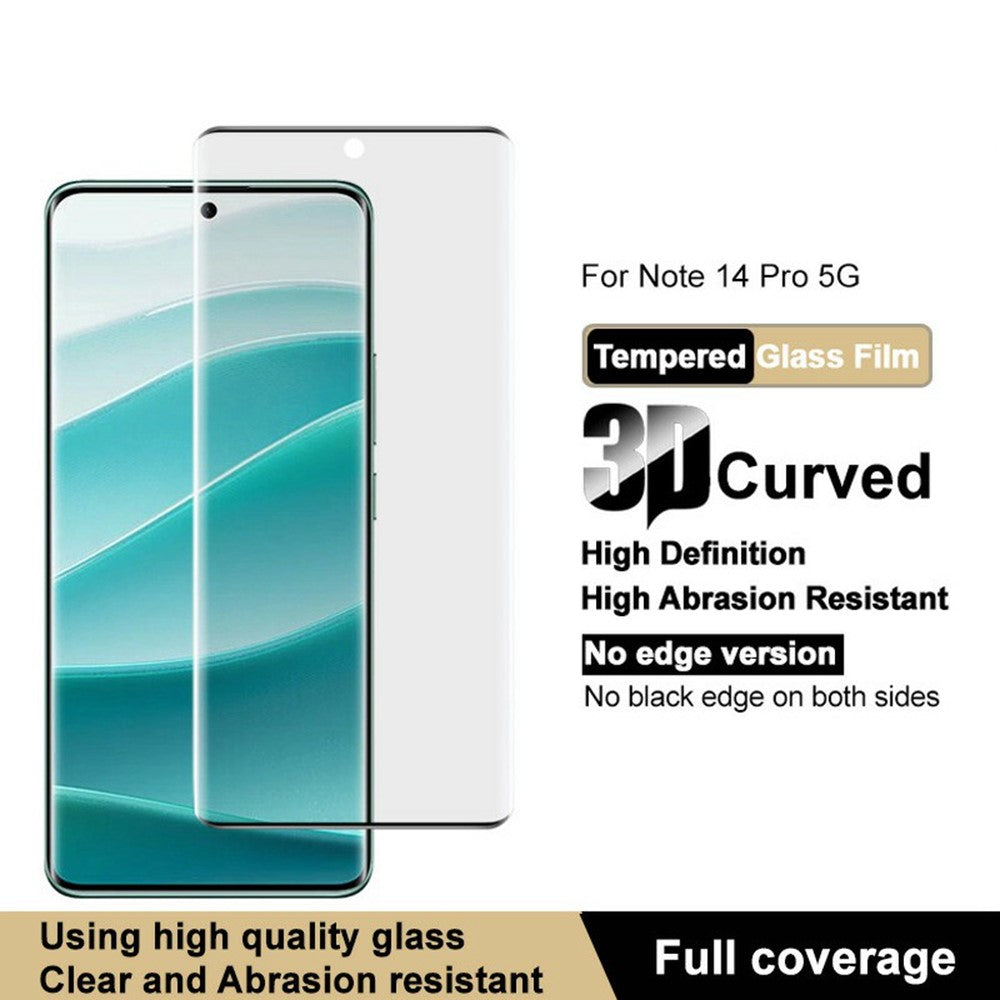 IMAK For Xiaomi Redmi Note 14 Pro+ 5G / Note 14 Pro 5G / Poco X7 5G 3D Curved Tempered Glass Full Screen Protector (No Edge Version)