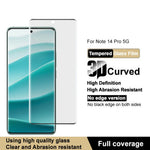 IMAK For Xiaomi Redmi Note 14 Pro+ 5G / Note 14 Pro 5G / Poco X7 5G 3D Curved Tempered Glass Full Screen Protector (No Edge Version)