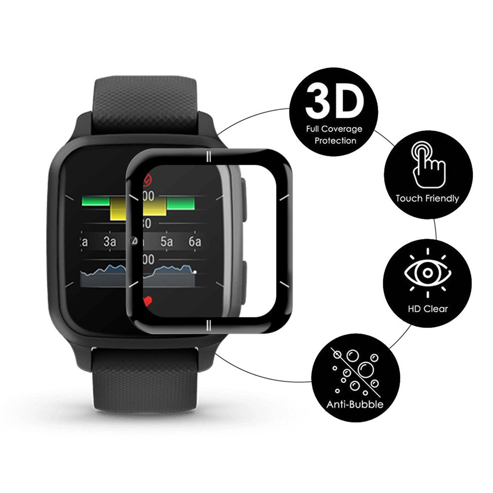 ENKAY HAT PRINCE For Garmin Venu Sq 2 3D Curved Soft PC Edge Screen Protector Full Coverage HD Clarity PMMA Film