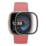 ENKAY HAT PRINCE til Fitbit Versa 4 / Sense 2 Ultra Clear PMMA skærmbeskytter 3D buet blød PC kant fuld dækning ridsefast urfilm