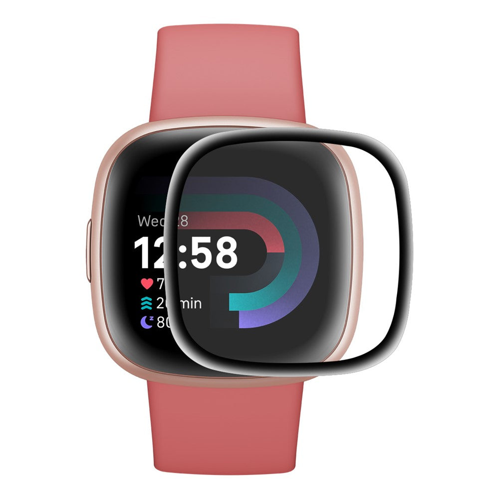 ENKAY HAT PRINCE til Fitbit Versa 4 / Sense 2 Ultra Clear PMMA skærmbeskytter 3D buet blød PC kant fuld dækning ridsefast urfilm