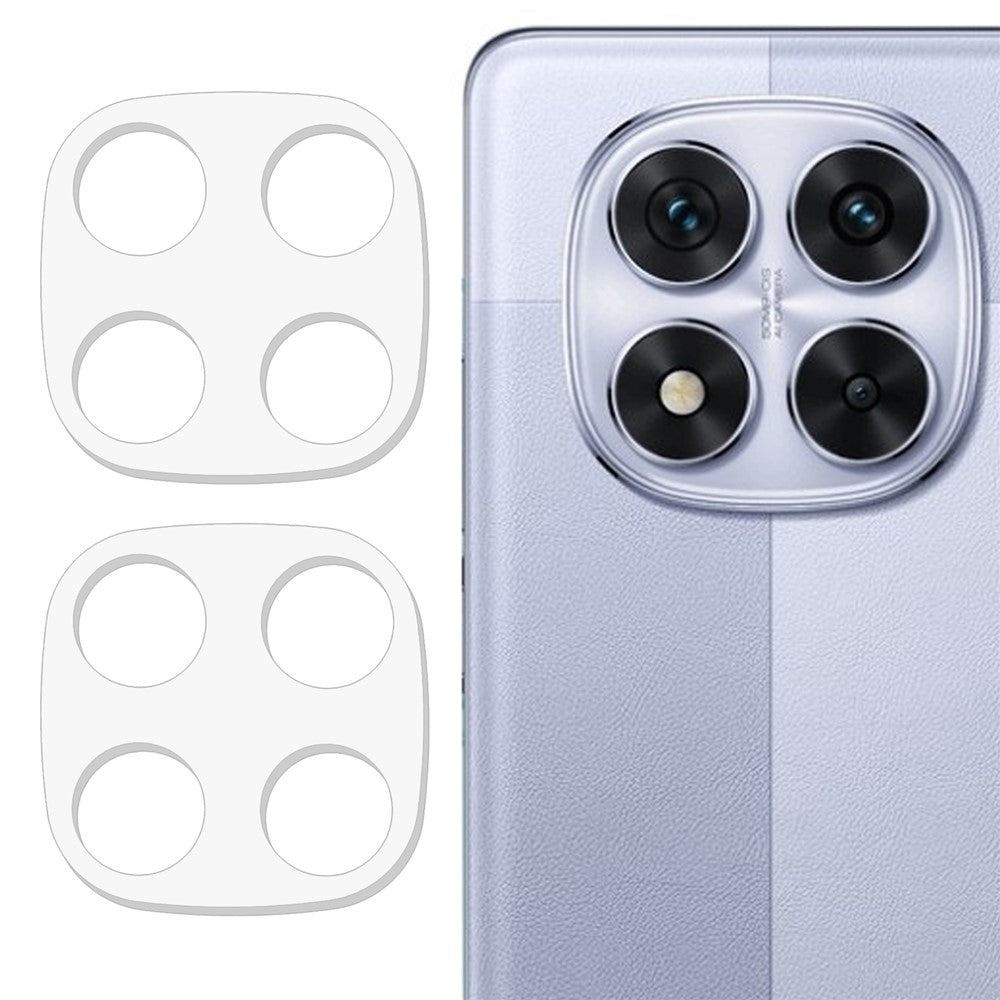 2Pcs For Xiaomi Redmi Note 14 Pro 5G / Poco X7 5G Camera Lens Protector 3D Arc Edge Anti-Scratch Tempered Glass Lens Film