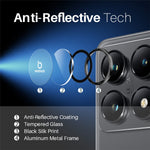 NORTHJO 1 Set For Xiaomi 14T Pro Tempered Glass Camera Lens Film CD Veins Metal Ring Lens Guard