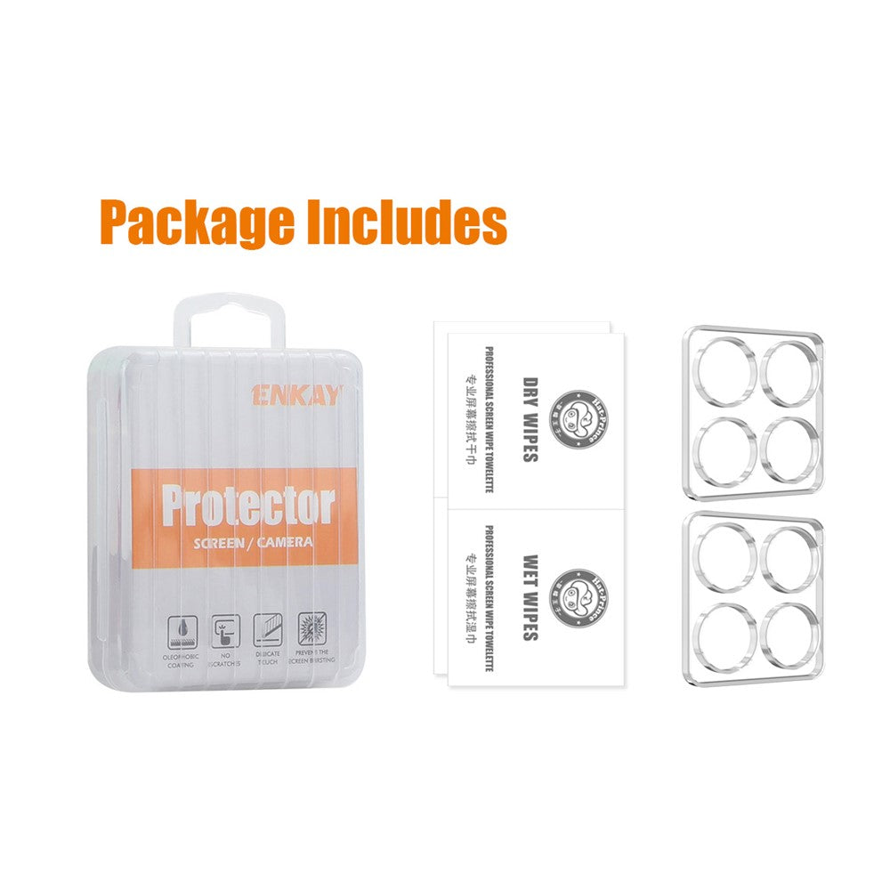 ENKAY HAT PRINCE For Xiaomi 14T Pro 2Pcs Camera Lens Protector  Integrated Tempered Glass Lens Film