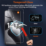 2Pcs For Xiaomi 14T Pro Screen Protector 2.5D Arc Edge High Clarity Tempered Glass Film with Camera Lens Film