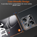 2Pcs For Xiaomi 14T Pro Screen Protector 2.5D Arc Edge High Clarity Tempered Glass Film with Camera Lens Film