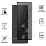 For Samsung Galaxy Z Fold5 5G Front Screen Protector 2.5D Arc Edge Anti-Spy Tempered Glass Film