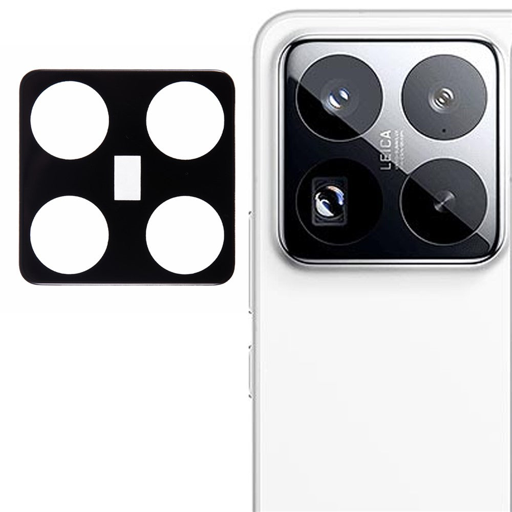 For Xiaomi 15 Pro Tempered Glass Lens Protector Black Silk Printing Camera Lens Film