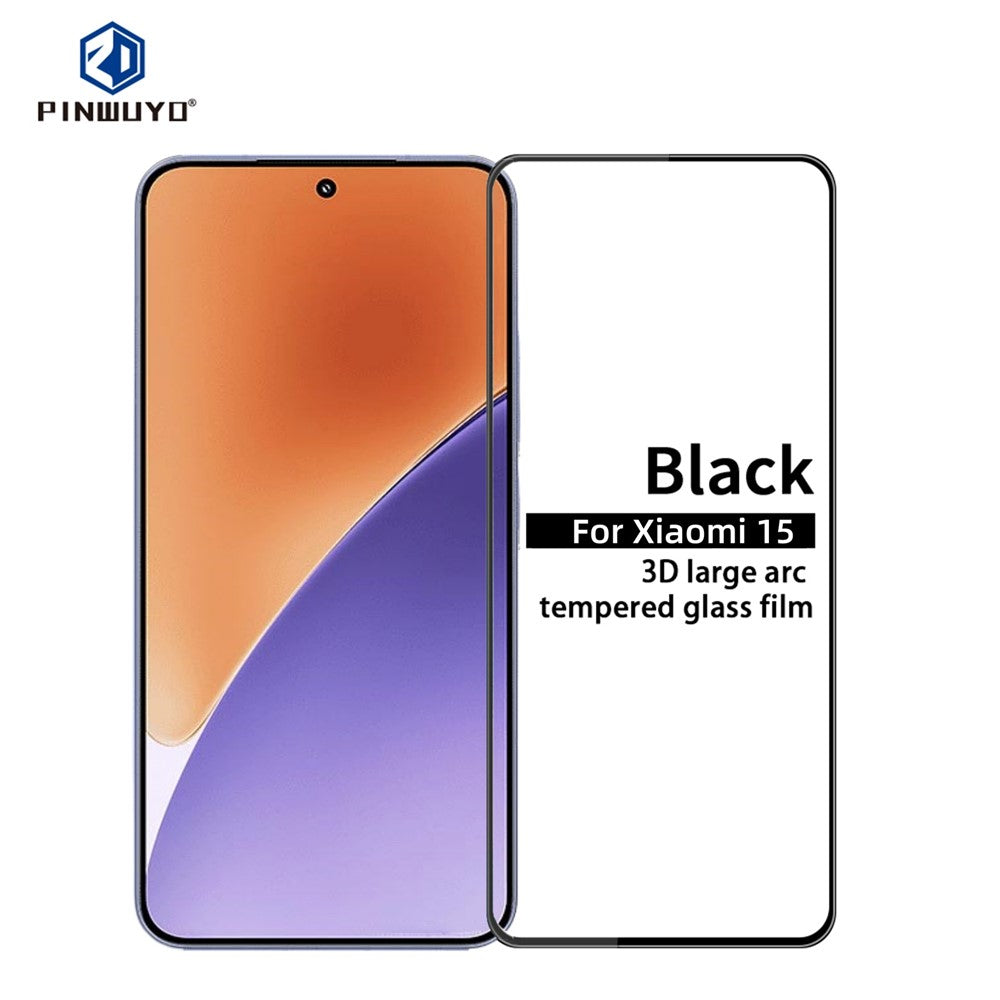 PINWUYO For Xiaomi 15 Tempered Glass Film  Explosion-proof 9H 3D Full Screen Protector