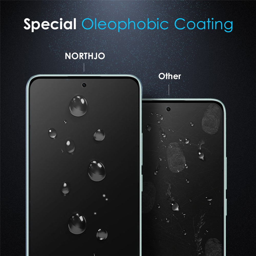 NORTHJO A+ For Xiaomi Redmi Note 14 5G / 14 4G (163.25mm) Screen Protector High Aluminum-Silicon Film 0.3mm 2.5D, Black