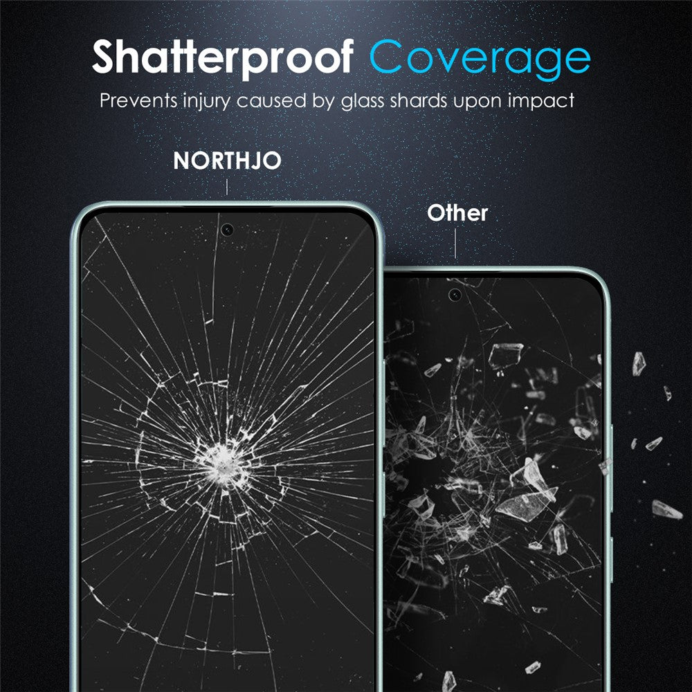 NORTHJO A+ For Xiaomi Redmi Note 14 5G / 14 4G (163.25mm) Screen Protector High Aluminum-Silicon Film 0.3mm 2.5D, Black