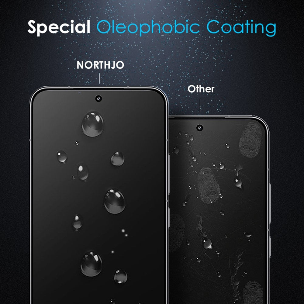 NORTHJO A++ For Xiaomi 15 Tempered Glass Screen Protector, Support Fingerprint Unlock Clear Screen Film 0.2mm 2.5D