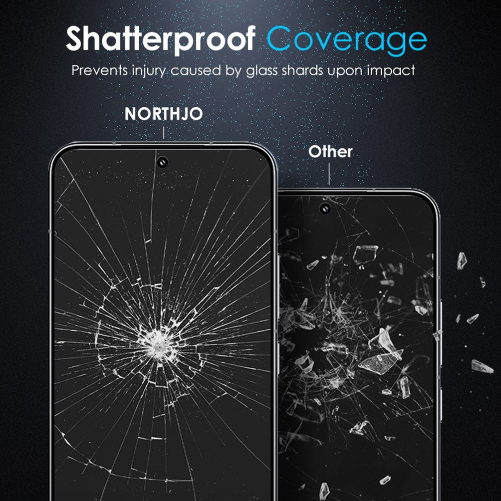NORTHJO A++ For Xiaomi 15 Tempered Glass Screen Protector, Support Fingerprint Unlock Clear Screen Film 0.2mm 2.5D