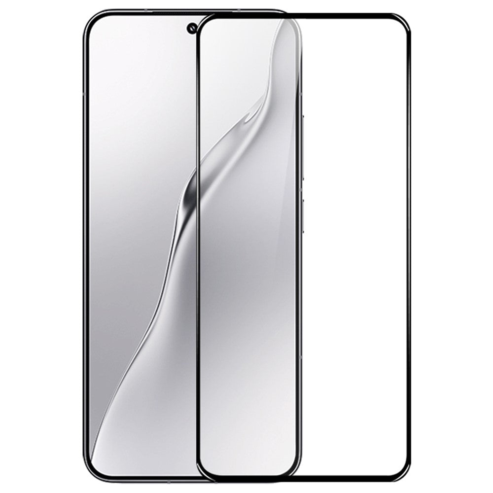 NORTHJO A++ For Xiaomi 15 5G Screen Protector Support Fingerprint Unlock Silk Printing High Aluminum-Silicon Glass Film, Black
