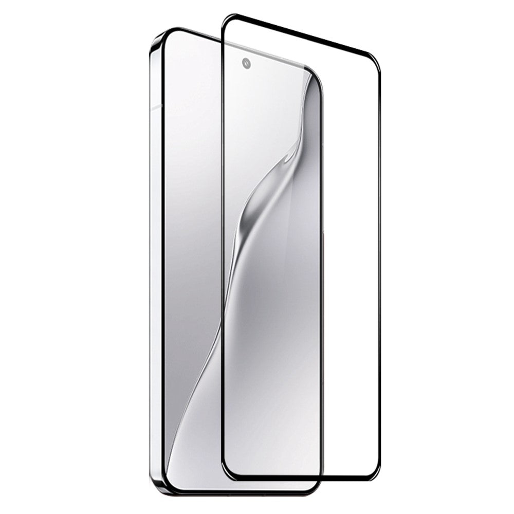 NORTHJO A++ For Xiaomi 15 5G Screen Protector Support Fingerprint Unlock Silk Printing High Aluminum-Silicon Glass Film, Black