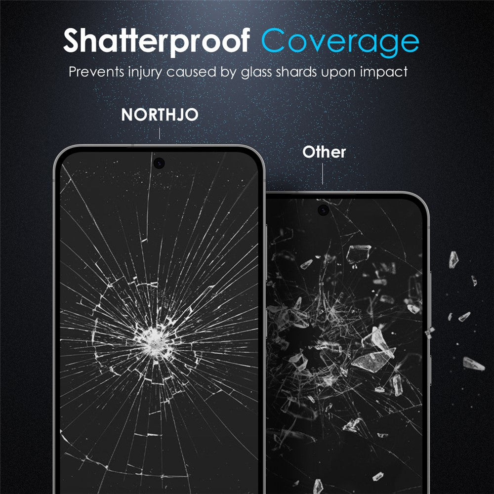 NORTHJO A++ For Samsung Galaxy S24 FE Privacy Screen Protector Silk Printing Full Glue Anti-Spy Tempered Glass Film