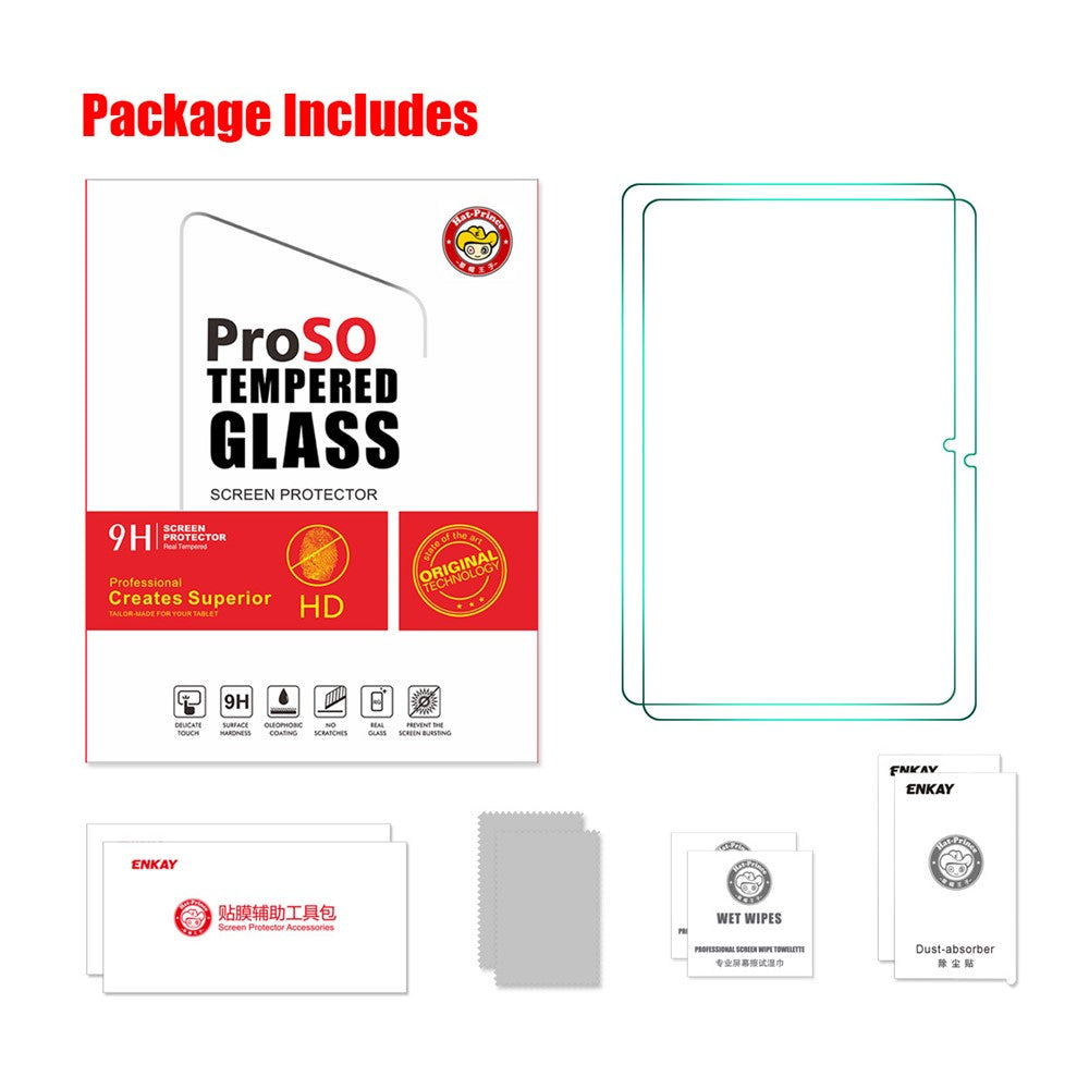 ENKAY HAT PRINCE For Xiaomi Pad 7 2Pcs Tablet Screen Protector   9H 2.5D 0.33mm High Aluminium-Silicon Glass Film