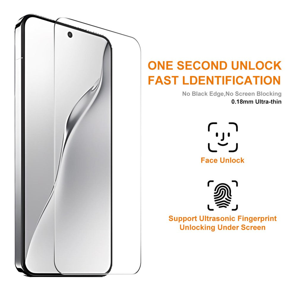 ENKAY HAT PRINCE For Xiaomi 15 2Pcs Screen Protector   Fingerprint Unlock 0.18mm High Aluminum-Silicon Glass