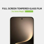 PINWUYO JK Series-2 højkvalitets aluminium-siliciumglasfilm til Honor Magic7 5G, 9H-fuldskærmsbeskyttelse (ultralyds-fingeraftrykslås)