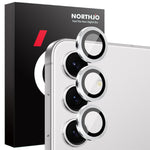NORTHJO 1 Set For Samsung Galaxy S25 Tempered Glass Camera Lens Film CD Veins Metal Ring Lens Guard