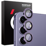 NORTHJO 1 Set For Samsung Galaxy S25 Tempered Glass Camera Lens Film CD Veins Metal Ring Lens Guard
