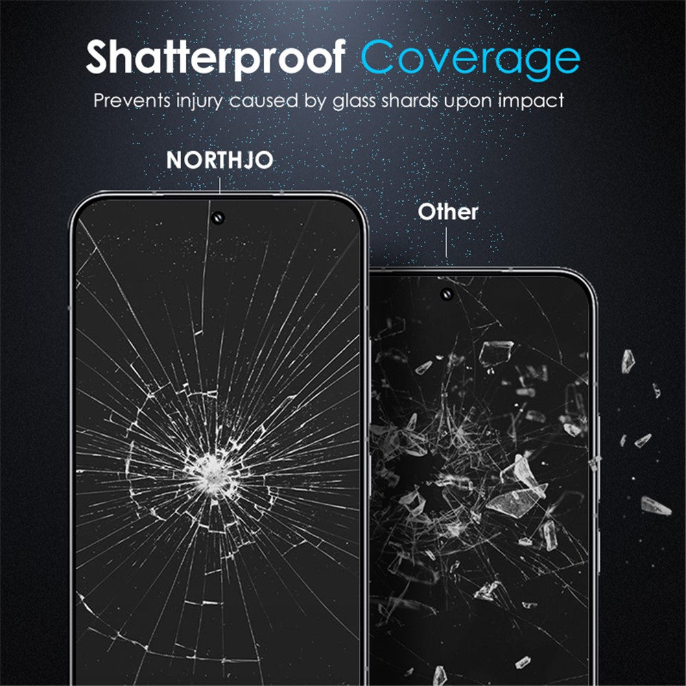 NORTHJO A++ For Xiaomi 15 Privacy Screen Protector Support Fingerprint Unlock High Aluminium-Silicon Glass 0.3mm Film