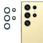 For Samsung Galaxy S25 Ultra Camera Lens Protector Set Electroplating Metal + Tempered Glass Individual Lens Film