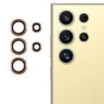 For Samsung Galaxy S25 Ultra Camera Lens Protector Set Electroplating Metal + Tempered Glass Individual Lens Film