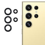 For Samsung Galaxy S25 Ultra Camera Lens Protector Set Electroplating Metal + Tempered Glass Individual Lens Film