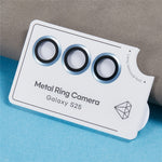 For Samsung Galaxy S25 Camera Lens Protector Set Electroplating Metal + Tempered Glass Individual Lens Film