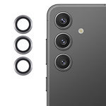For Samsung Galaxy S25 Camera Lens Protector Set Electroplating Metal + Tempered Glass Individual Lens Film