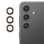 For Samsung Galaxy S25 Camera Lens Protector Set Electroplating Metal + Tempered Glass Individual Lens Film