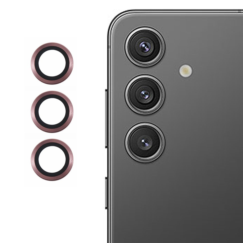 For Samsung Galaxy S25 Camera Lens Protector Set Electroplating Metal + Tempered Glass Individual Lens Film